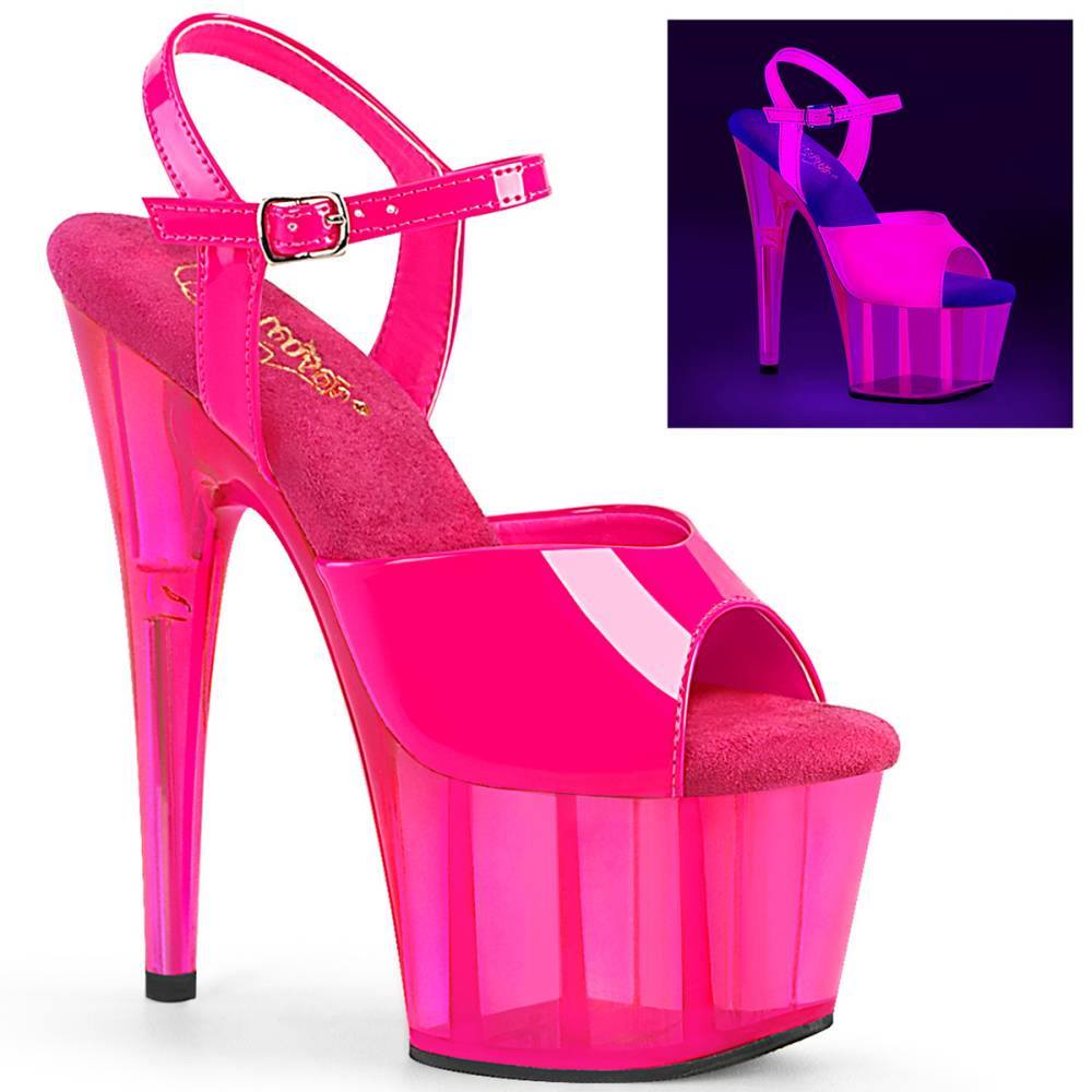 Pleaser - ADORE709UVT Sandale à bride à la cheville, Pole dance chaussures - Rose Product image